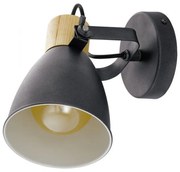 Φωτιστικό Τοίχου-Απλίκα Coswarth 99074 Anthracite-Brown Eglo Μέταλλο,Ξύλο