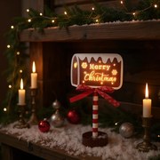 Πινακίδα ξύλινη merry christmas