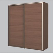 Συρόμενη Ντουλάπα Δίφυλλη White 180x200x61cm Wenge Amber - GRA415