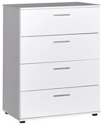 Συρταριέρα Trendline Megapap χρώμα λευκό 73x44x96εκ.