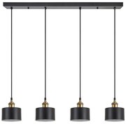 Φωτιστικό Οροφής SE21-BL-B10-4BL-MS1 ADEPT PENDANT Black Metal Shade Pendant+ - 51W - 100W - 77-8766