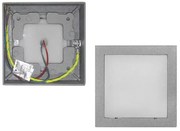 Απλίκα Φωτιστικό Τοίχου 16 LED 1W IP54 Στεγανό Τετράγωνο Lumen-3-9733600-Γκρι 3-9733600