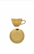 Φλυτζάνι Εσπρέσο Σετ Με Πιάτο Good Morning Cup Κεραμικό Χρυσό Ø6x5cm Urban Nature Culture Amsterdam