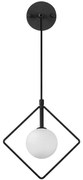 Φωτιστικό Τοίχου - Απλίκα Geometri 942FLG2104 24x15x40/117cm G9 10W Black Opviq