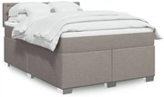 vidaXL Κρεβάτι Boxspring με Στρώμα Taupe 140x200 εκ. Υφασμάτινο