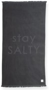 Πετσέτα Θαλάσσης Ζακάρ Stay Salty Grey 90x170 Nef-Nef Homeware