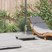 vidaXL Βάση ομπρέλας με ρόδες  για καμπύλες Ø38/48mm γκρι γρανίτη 30 kg τετράγωνη