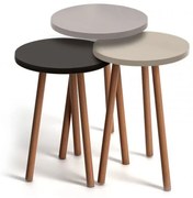 Ζιγκόν Roma (Σετ 3Τμχ) 0117712 Φ33x46/Φ33x43/Φ33x40cm White-Cappuccino-Brown