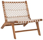 Πολυθρόνα ANTIB C9466.01 Ξύλο ΤΕΑΚ με Nylon Λευκό Σχοινί 65x77x68Υεκ. 65x77x68 εκ.