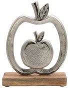 ΔΙΑΚΟΣΜΗΤΙΚΟ ΑΛΟΥΜΙΝΙΟΥ Fylliana Apple 2794 ΜΕ ΞΥΛΙΝΗ ΒΑΣΗ ΑΣΗΜΙ ΧΡΩΜΑ 15x5x20εκ
