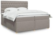 ΚΡΕΒΑΤΙ BOXSPRING ΜΕ ΣΤΡΩΜΑ TAUPE 200X200 ΕΚ. ΥΦΑΣΜΑΤΙΝΟ 3293698