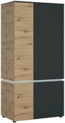 Γκαρνταρόμπα Glimmer-Fusiko-Mavro - 95.40Χ58.00Χ198.00cm