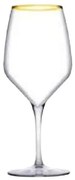 Ποτήρι Κρασιού Golden Touch Napa SP440349G6GD 470ml Clear-Gold Espiel Glass