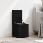 vidaXL Κουτί Αποθήκευσης Μαύρο Δρυς 30x35x35 εκ από Επεξεργασμένο Ξύλο