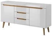 Lh-homefurniture Μπουφές Nordi Λευκό+Higloss λευκό+Riviera 160x83x40cm 21104-NR