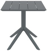 PARIS DARK GREY 70X70X74εκ. ΤΡΑΠΕΖΙ ΠΟΛ/ΝΙΟΥ