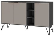 Μπουφές Clara 0213950 142x35,6x83cm Anthracite-Moca Μελαμίνη,Μέταλλο