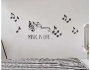 Αυτοκόλλητο Τοίχου Music S 59160 Ango Dalber 59160 Μαύρο