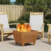 vidaXL Φωτιά Καφέ 50 x 50 x 38 εκ. Ατσάλι σκληρυθέν στον αέρα