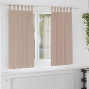vidaXL Κουρτίνες με κουρτίνες 2 pcs Taupe Πολυεστέρας