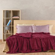 Κουβέρτα Γούνινη Spencer 42 Wine Kentia Μονό 160x240cm Πολυέστερ
