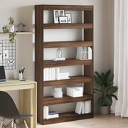 vidaXL Βιβλιοθήκη Καφέ 100 x 30 x 198 εκ. Επεξεργασμένο ξύλο