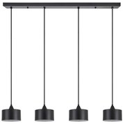 Φωτιστικό Οροφής - Ράγα Adept 77-9040 85x14x300cm 4xE27 60W Black Homelighting Μέταλλο