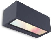 Φωτιστικό Τοίχου Gemini 5189120118 IP54 Led 2700-6500K RGB Lutec Connect 22x10,3x8,5cm Dark Grey Lutec