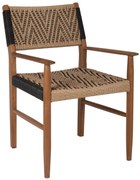 Καρέκλα-Πολυθρόνα Τραπεζαρίας C9383.01 Ξύλο Teak και Συνθετικό Σχοινί 57x66x86Yεκ. 57x66x86 εκ.