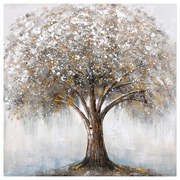 Πίνακας Καμβάς Nator I 296-000036 80x3x80cm Multi Inart Τετράγωνοι Ξύλο, Καμβάς