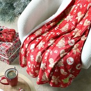 Χριστουγεννιάτικη Κουβέρτα Καναπέ (130x160) S-F Hohoho Multicolore P2D935100