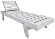 Bliumi  Ξαπλώστρα Ξύλινη 200x67x35cm Bliumi 5259G Λευκό BEST-21234251