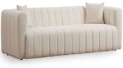 Καναπές Τριθέσιος Royal 560ARE1887 225x90x75cm Cream