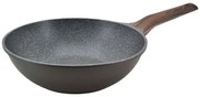 Τηγάνι Wok Αντικολλητικό 245-28 Φ28x8cm Black-Brown Ankor 28cm Αλουμίνιο