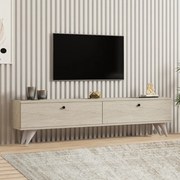 Έπιπλο τηλεόρασης Paris Megapap χρώμα travertine 160x25x35εκ.-GP052-0135,3