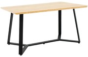 Tραπέζι Gemma pakoworld sonoma-μαύρο 140x80x75εκ