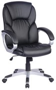 A9110 ΜΑΥΡO PU ΠΟΛΥΘΡΟΝΑ ΓΡΑΦΕΙΟΥ 65.5X69X46-108/56-118εκ.