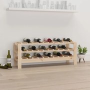 vidaXL Ραφιέρα Κρασιών 109,5x30x42 εκ. από Μασίφ Ξύλο Πεύκου