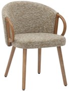 Καρέκλα Rig HM9979.01 59x58,5x72,5cm Beige Ξύλο,Ύφασμα