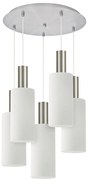 SE21-NM-4-5NM-GL3 ADEPT TUBE Nickel Matt Pendant White Glass+