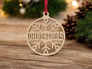 Intra απο ξύλο plywood 3mm-4mm πάχος – Εξατομικευμένο χριστουγεννιάτικο στολίδι με όνομα 30x30 cm INTRAVECTRY-MY546685