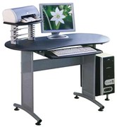 ΓΡΑΦΕΙΟ 120x55cm Η/Υ Μεταλλικό Silver/ Μαύρο