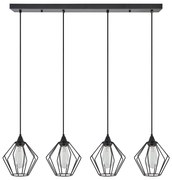 SE21-BL-B10-4BL-GR1 ADEPT PENDANT Black Metal Grid Pendant+