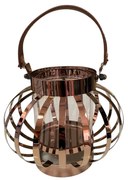 Φανάρι Μεταλλικό Ροζ-Χρυσό ESPIEL 21x21x15,5εκ. DWAA1005