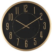 Ρολόι Τοίχου 15-00-94249 Φ45x6cm Black-Gold Marhome Mdf,Μέταλλο