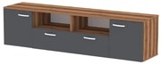 Έπιπλο Τηλεόρασης Girit 0253730 181,3x41x46,2cm Walnut-Anthracite
