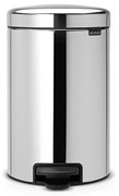 Brabantia 649033 Κάδος με πεντάλ 12L, Brilliant Steel