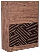 ΠΑΠΟΥΤΣΟΘΗΚΗ 1872 ΜΕ 2 ΠΟΡΤΕΣ ΜΑΥΡΗ GREY OAK-ΜΑΥΡΗ 60*23.5*81 271-121-036