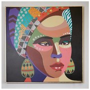 Πίνακας Σε Καμβά Γυναίκα Πολύχρωμη 82x82x4.5cm 755-12070 Estheti-755-12070-Πολύχρωμο 755-12070