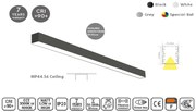 MP44.56C-423-H-3-O-OF-BL Linear Profile Lighting Ceiling 44.5x56mm 423cm HOMELIGHTING 77-14846